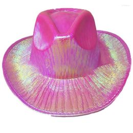 Berets Party Hats For Adults Funny Cowboy Costume Adult Women Cowgirl Hat Holographic Rave HaBerets BeretsBerets Oliv22