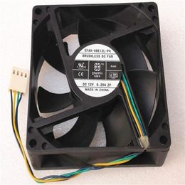 Wholesale fan: brand new 8025 8CM 12V 0.20A EFAH-08E12L-P4 hydraulic 4-wire speed control and temperature control CPU chassis