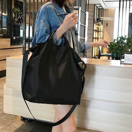 Nylon Handbags Women Men Shopping Bags Reusable Shopping Bag Colour black blue Bags CX220325