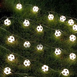 Strings 1.5m 3m 6m LED Soccer Balls String Lights Garland USB/Battery Powered Football Christmas Fairy For Home Party DecorationLED StringsL