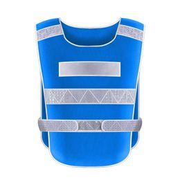 Motorcycle Apparel Reflective Safety Vest High Visibility Elasticated Strip Blue Red Fluorescent Orange Lime Green Waistcoat