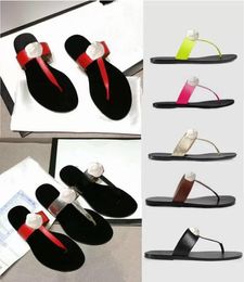 new Slippers Women Designer Gear Non-Slip Bottom Sheepskin Ladies Flip-flops Luxury Fashion Summer Outer Leather Sandals Casual Beach Women's Shoes 35-44 Boxes