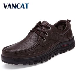VANCAT Genuine Leather warm large size 48 fashion winter bootscomfortable ankle men shoesquality snow boots Y200915