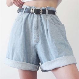 Summer Denim Shorts Jeans Female High Waist Fashion Women's Pants Streetwear Jean Femme 210702