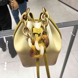 Bucket Bag Small Crossbody shopping Purses Women's Gradient Chain Drawstring Shoulder Messenger Wallet
