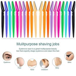 10Pcs Eyebrow Razor Dermaplaning Painless Portable Facial Shaver Trimmer Eyebrow Trimmer Eye Brow Trimmer Makeup Tools