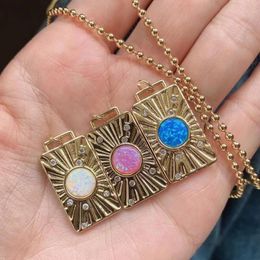 Pendant Necklaces Punk Square Pendants For Women Gold-color Geometric Multi Layer Necklace Collier/Collares 2022 JewelryPendant