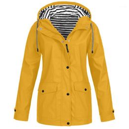 Jaquetas femininas capa de chuva encapuzadas femininas chuva sólida ao ar livre e tamanho à prova d'água à prova d'água casacos de casaco manteau femme e