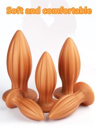 sexyShop Soft Huge Anal Plug Big Butt Anus Vagina Expansion Stimulator Female Masturbator With Suction Cup Adult Erotic toy