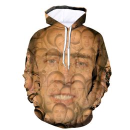 Autumn/winter New 3D Hot Famous Actor Nicolas Cage Print Hoodie European and American Men's Loose Pullover Hoodie c06