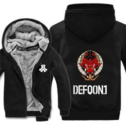 Defqon 1 hoodies camuflagem camuflagem jaqueta zíper inverno lã 1 moletom