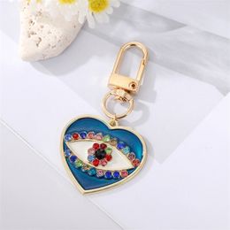 Boho Style Enamelled Evil Eye Keychains Handbag Decoration Keychain for Wholesale