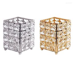 Storage Boxes & Bins Crystal Makeup Brush Bucket Container Holder Cosmetic Eyebrow Pencil Box Bedroom Desktop Decor 2022 Fashion