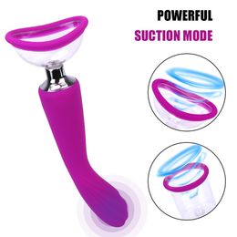 Nipple Sucker Clitoris Stimulation Masturbator Erotic Toys for Woman Clitoral G-Spot Pump Super Powerful Vagina Sucking Vibrator