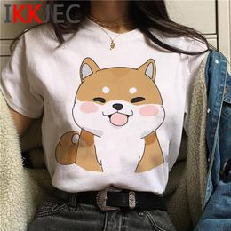 Cute Shiba Inu Doge Funny T Shirts Cartoon T-shirt Women Harajuku Kawaii Dog Streetwear Ullzang Shirt Korea Style Top Tee