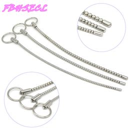 FBHSECL Male Penis Beads Urethral Dilator Stainless Steel Prostate Massager Delay Masturbation Sex Toys for Men Adult Sex Shop 220708
