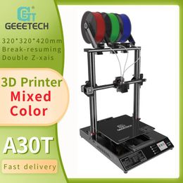 Printers Geeetech A30T 3 In 1out FDM 3D Printer Large Print Size 320 420 Auto Leveling Break-resuming Printing Machine DIY KitPrinters
