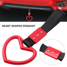 Interior Decorations Tsurikawa Rings Car Heart Shaped Warning Decorative Rear Bumper Loops DecorationInterior