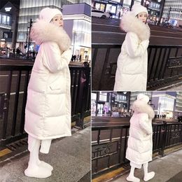 Bella Women Down Parkas Winter Warm Casual Down Coats Female White Duck Down Coats Lady Fur Collar Outerwears 201128