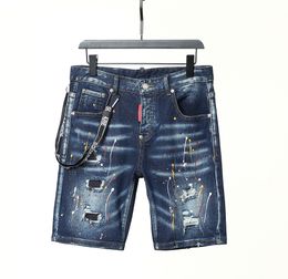 Summer Mens Short Jeans Ripped Distressed Fashion Hip Hop Casual Slim Fit High Quality Men Denim Shorts