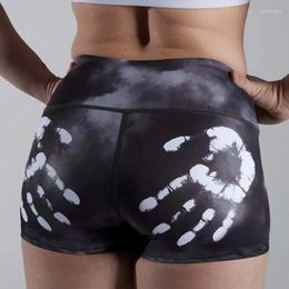 gym leggings wholesalers UK - Women's Leggings Skull Hand Print Shorts Sexy Fitness Pants Seamless Women Sports Breathable Quick-drying Gym Workout L3Women's