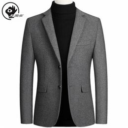 XiaoYudian Solid Blazer British Stylish Male Blazer Suit Jacket Business Casual For Men Regular Woollen coat Brand 201104