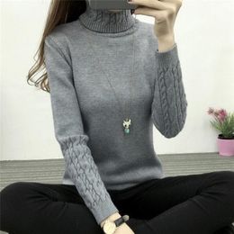 TIGENA Thick Warm Turtleneck Sweater Women Winter Knitted Pullover Sweater Female Long Sleeve Cashmere Sweater Jumper Tops 201223