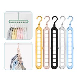 Clothes Hanger Racks Multiport Support Circle Drying Multifunction Plastic Scarf s Storage Rack 220815