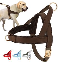 Personalised Dog No Pull Dog es Adjustable Pet Walking Training Vest For Medium Large Dogs Bulldog Free Engraving 220610