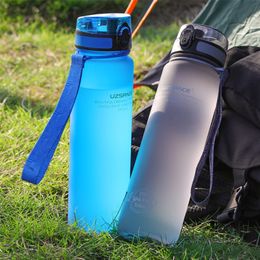 Sports Water Bottle A Free Portable LeakProof Shaker Ecofriendly Plastic My Drink 500/1000ml Outdoor Travel Camp Hiking 220329