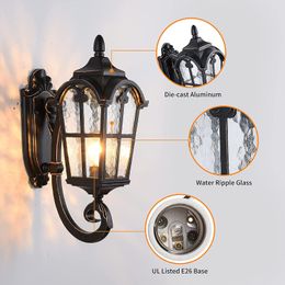 New European outdoor waterproof wall Lamps Les Loges Du Park Hotel balcony door courtyard wall lamp in ancient Rome LLFA