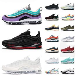 Designer Training Shoes 97 For Mens Womens 97S MSCHF Lil Nas x Satan Luke Inri Jesus White Ice Sean Wotherspoon Undebesed undftd Trainers Sneakers Storlek 5-13 med låda