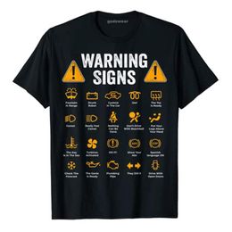 funny t shirts UK - Men's T-Shirts Funny Driving Warning Signs 101 Auto Mechanic Gift Driver T-Shirt Car Lover Graphic Tee Tops Short Sleeve Blouses Men Clothin