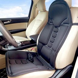 Car Seat Covers Massage Heated Cover Home Office Chair Cushion Heating Warmth Mat Lumbar Support Multifunctional Back Massager 12V