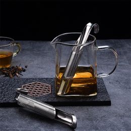 Stainless Steel Tea Infuser Strainer Tools Stick Pipe Diffuser Mesh Philtre for Loose Tea Leaf Rose Spices KDJK2203