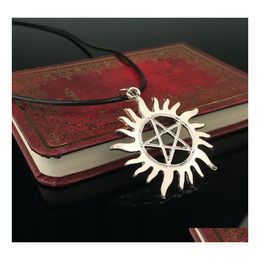 Pendant Necklaces Sun Necklace Supernatural Star For Women Men Movie Jewellery Fasion Fivepointed Beautifly Drop Delivery Pendants Dhzc3