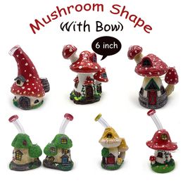 Colourful Unique Mushroom Shape 8 Styles 14mm Male Joint Hookahs Glass Water Bong Perc Design Bongs Dab Oil Rigs With Bowl