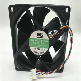 Wholesale fan: 8025 DA08025B12UH DC12V 0.50A 8CM four-wire cooling fan