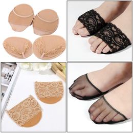 Socks & Hosiery 1 Pair Comfortable Forefoot Pads Anti-slip Silicone Dotted Invisible Insoles High Heels Cushions Foot Absorbs Sweat