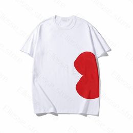 Play mens t shirts European American popular small red heart printing tshirts men women couples t-shirt m6