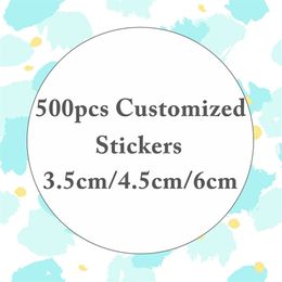 500pcs Custom Sticker and Customized s Wedding Birthdays Baptism Stickers Design Your Own Personalize 220607