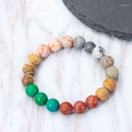 Link Chain Handmade Stretchable Planets 10mm Bead Jewelry Healing Balance Natural Stone Bangle Wristbands Universe Space Bracelet Trum22