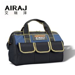 AIRAJ 13 in Tool Bag Large Capacity Top Opening Kit Storage Bag For Electrician Woodworking Fitters Y200324