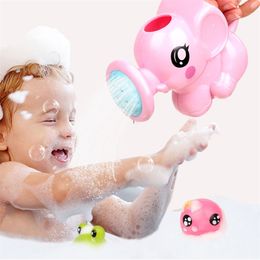 Product Baby Bath Toys Cute Cartoon Plastic Elephant Watering Can Shower Bath Toys Personally Interactive Toys 220531