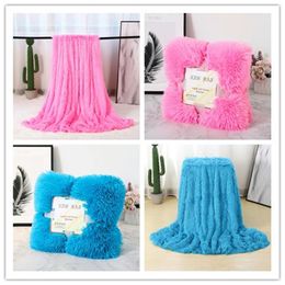 Blankets Warm Blanket Flocking Fleece Bedspread Bedding Super Soft Double-layer Wool Thickened Fluffy Sofa Bed Sheet