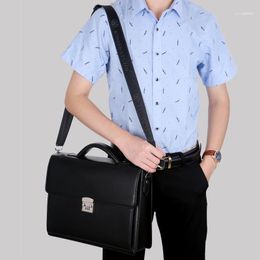 Male Bring Password Lock Briefcase Diagonal Package PU Leather Computer Bag Men Messenger Luxury Handbags Maleta1