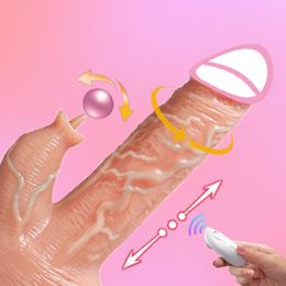 Massage Silicone Big Dildo Vibrator for Women Tongue Licking Dildo for Women Dildos with Suction Cup Realistic Penis Female Masturbation