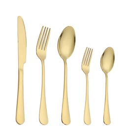 Flatware Sets Gold silver stainless steel food grade silverware cutlery set utensils include knife fork spoon teaspoon NNS21