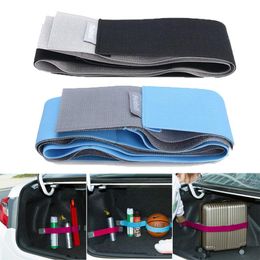 Car Organiser 1pc/4pcs Trunk Strap Fixed Elastic Bandage Magic Sticker Band Stowing Interior Accessories Tensioning Belts