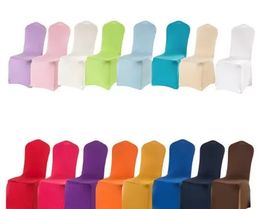 Factory Party Decoration Universal White spandex Wedding Party chair covers lycra cover Banquet many Colour